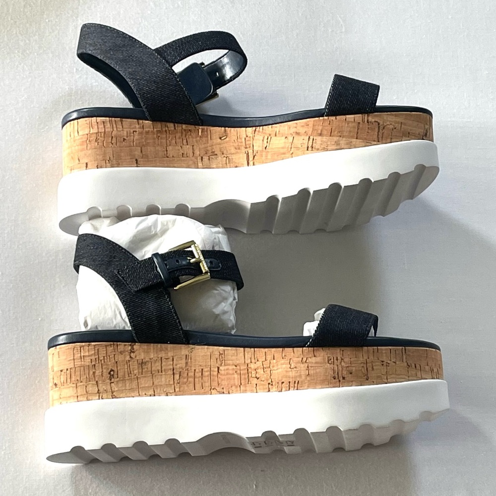 Michael Michael Kors Women's Marlon Platforms Sandals 40S0MAFS1D DK Denim PW19L - Picture 3 of 16